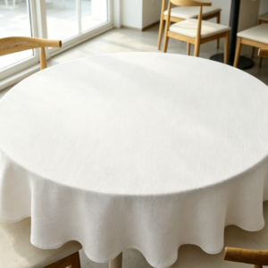 Thick, Vintage-Style Cotton And Linen Tablecloths, Elegant Cream Color