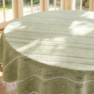 Cotton-Linen Tablecloth, Light Green