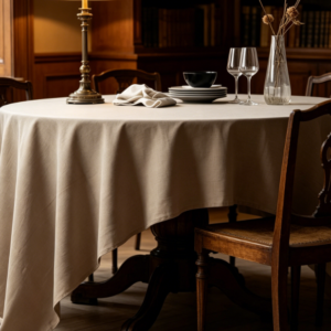 Pure Linen Natural Texture Tablecloths, Machine Washable